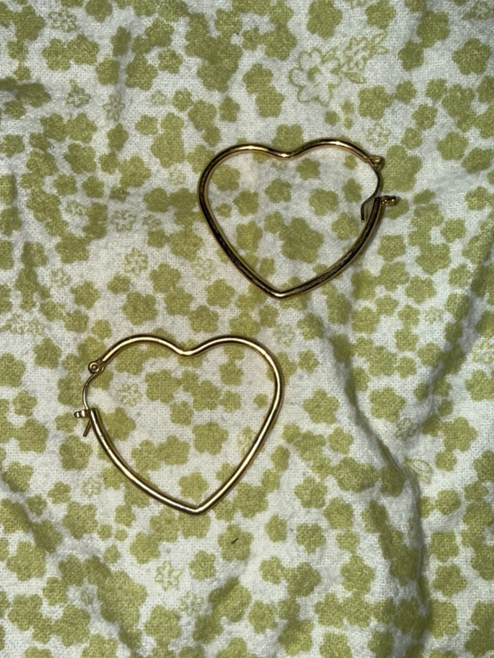 Gold Heart Hoop Earrings - Women Jewelry